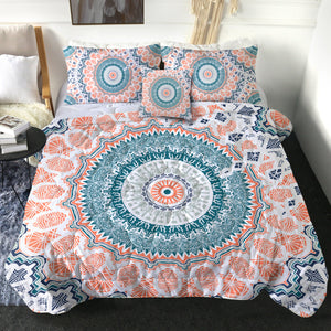 4 Pieces Concentric Design SWBD1165 Comforter Set