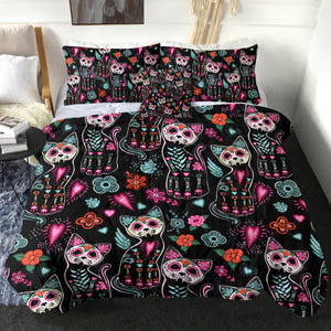 4 Pieces X-rayed Cat SWBD1169 Comforter Set