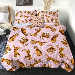 4 Pieces Tiger SWBD1172 Comforter Set