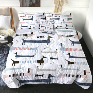 4 Pieces Snazzy Dachshunds SWBD1179 Comforter Set
