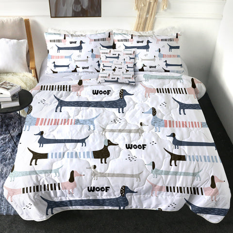 Image of 4 Pieces Snazzy Dachshunds SWBD1179 Comforter Set
