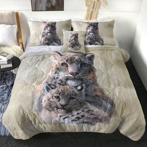 4 Pieces Leopards SWBD1192 Comforter Set