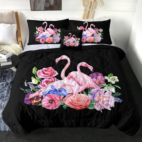 Image of 4 Pieces Flamingos SWBD1194 Comforter Set
