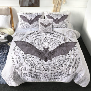 4 Pieces Satanic Bat SWBD1200 Comforter Set