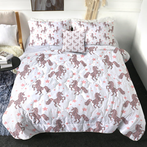 Image of 4 Pieces Unicorns SWBD1202 Comforter Set