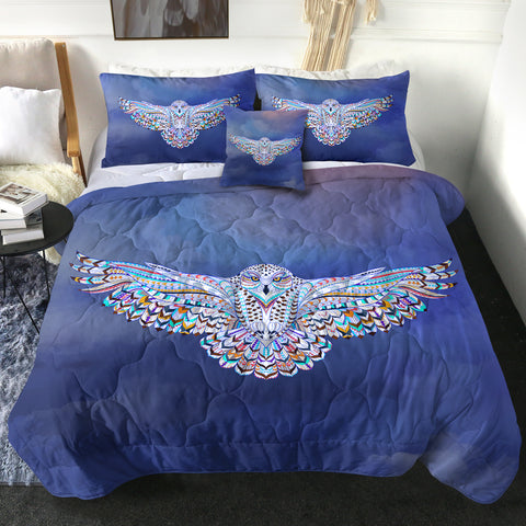 Image of 4 Pieces Soaring Owl SWBD1290 Comforter Set