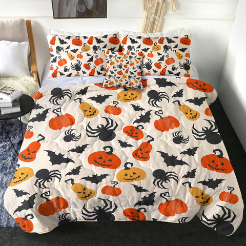 Image of 4 Pieces Halloween Themed SWBD1362 Comforter Set