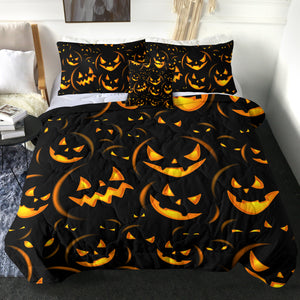 4 Pieces Carved Pumpkins SWBD1363 Comforter Set