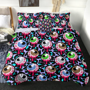 4 Pieces Eyeballs SWBD1366 Comforter Set