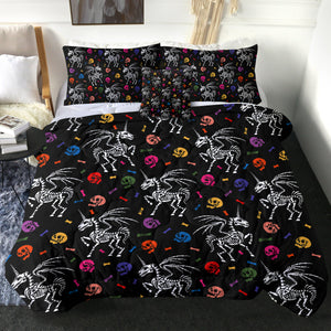 4 Pieces Death Unicorn SWBD1367 Comforter Set