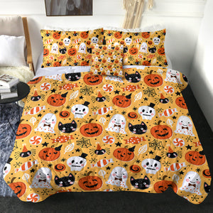 4 Pieces Spooky Themed SWBD1369 Comforter Set