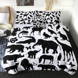 4 Pieces Animal Shadows SWBD1371 Comforter Set