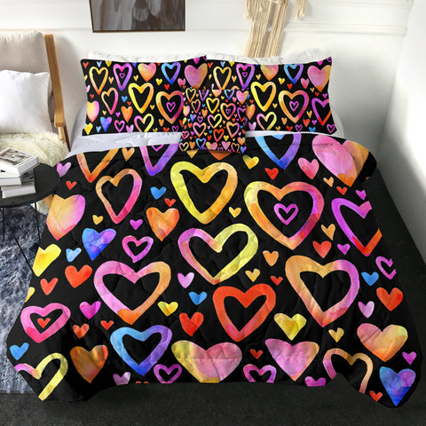 Image of 4 Pieces Hearts SWBD1379 Comforter Set