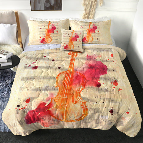 Image of 4 Pieces Fiery Violin SWBD1382 Comforter Set