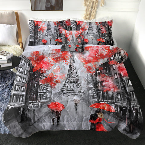 Image of 4 Pieces Rainy Paris SWBD1389 Comforter Set