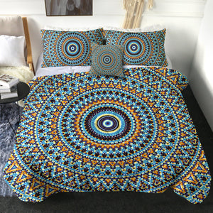 4 Pieces Concentric Design SWBD1393 Comforter Set