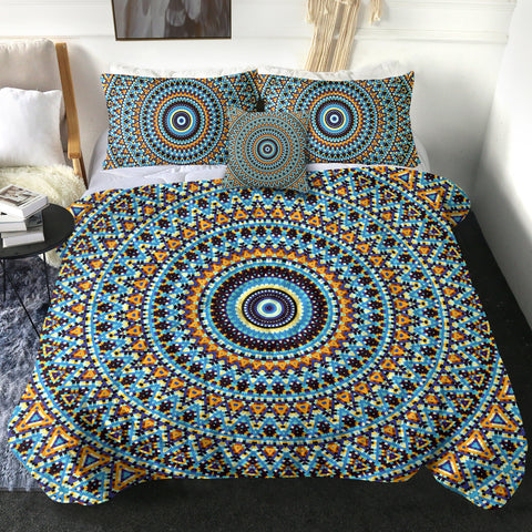 Image of 4 Pieces Concentric Design SWBD1393 Comforter Set