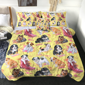 4 Pieces Puppies SWBD1497 Comforter Set