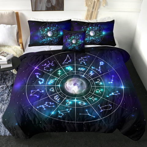 Image of 4 Pieces Zodiac Signs SWBD1503 Comforter Set