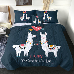 4 Pieces Llama Love SWBD1506 Comforter Set