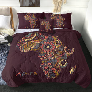 4 Pieces Africa SWBD1510 Comforter Set