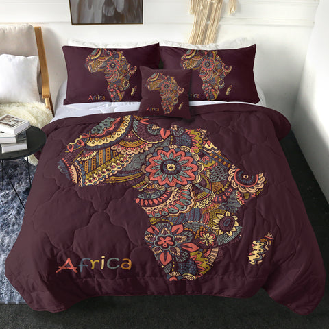 Image of 4 Pieces Africa SWBD1510 Comforter Set