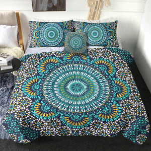 4 Pieces Concentric Design SWBD1514 Comforter Set