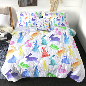 4 Pieces Bunny Shapes SWBD1517 Comforter Set
