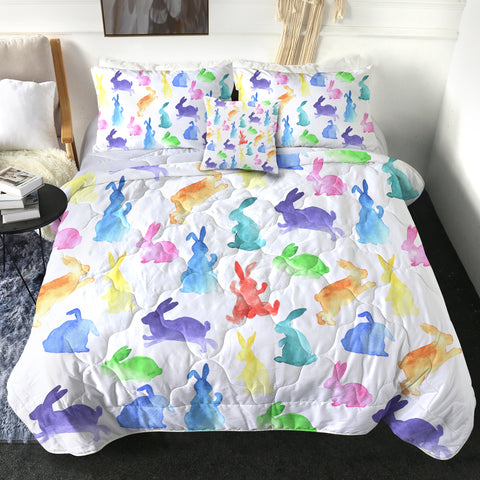 Image of 4 Pieces Bunny Shapes SWBD1517 Comforter Set