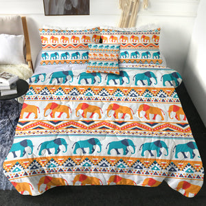 4 Pieces Elephant Trails SWBD1518 Comforter Set