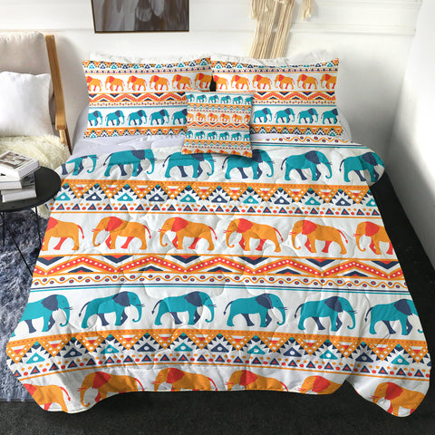 Image of 4 Pieces Elephant Trails SWBD1518 Comforter Set
