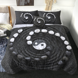 4 Pieces Yin Yang Rock SWBD1520 Comforter Set