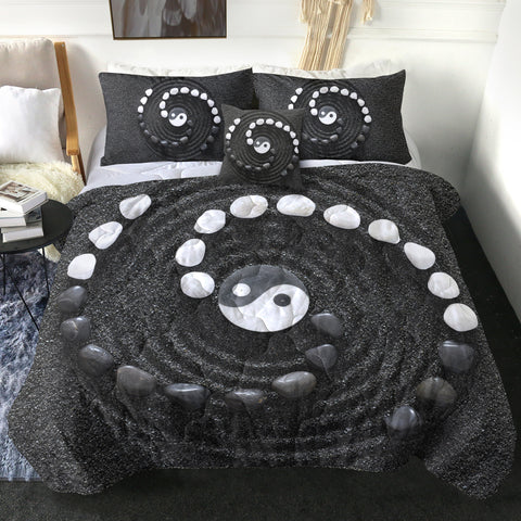 Image of 4 Pieces Yin Yang Rock SWBD1520 Comforter Set