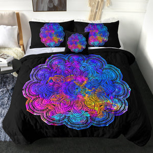 4 Pieces Colored Mandala SWBD1522 Comforter Set