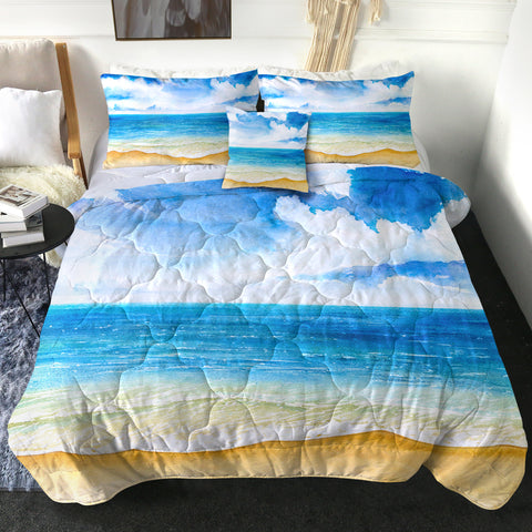 Image of 4 Pieces Sun Sand & Sea SWBD1541 Comforter Set