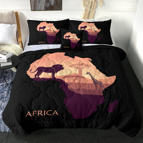 Image of 4 Pieces Africa SWBD1542 Comforter Set