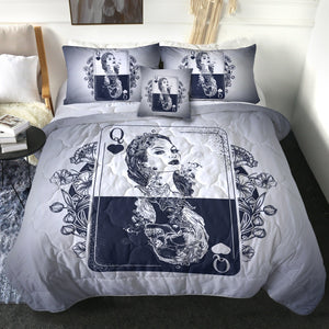 4 Pieces Queen Card SWBD1546 Comforter Set