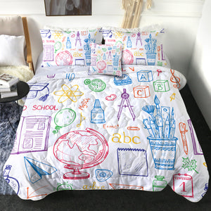 4 Pieces School Supplies SWBD1547 Comforter Set