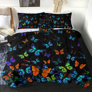 4 Pieces Night Butterflies SWBD1554 Comforter Set