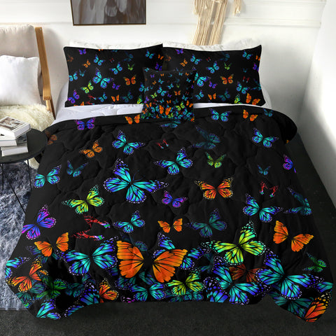 Image of 4 Pieces Night Butterflies SWBD1554 Comforter Set