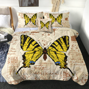 4 Pieces Swallowtail SWBD1557 Comforter Set