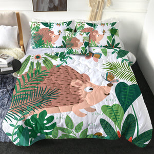 4 Pieces Hedgehog SWBD1630 Comforter Set