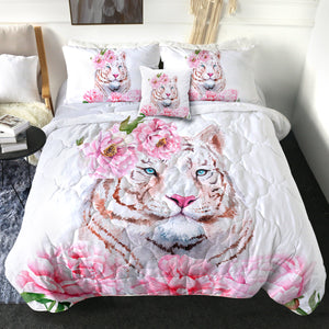 4 Pieces Rosy Tiger SWBD1631 Comforter Set