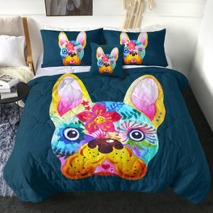4 Pieces Pug In Awe SWBD1633 Comforter Set