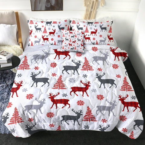 Image of 4 Pieces Christmas Themed SWBD1641 Comforter Set