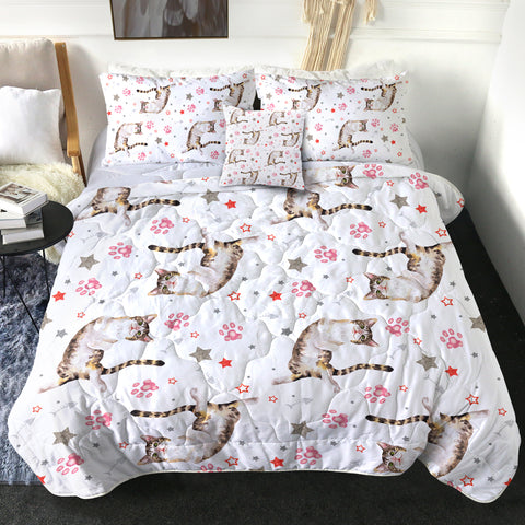 Image of 4 Pieces Cute Cats SWBD1643 Comforter Set
