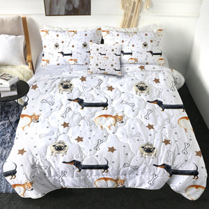 4 Pieces Dachshunds SWBD1644 Comforter Set