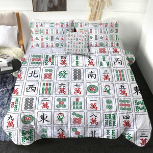 4 Pieces Mahjong SWBD1648 Comforter Set