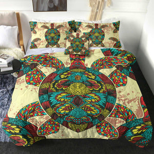 4 Pieces Turtle SWBD1650 Comforter Set