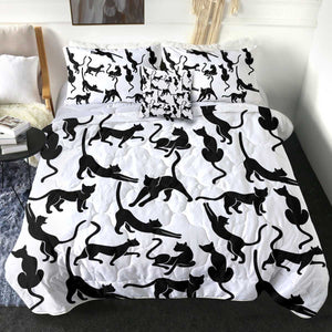 4 Pieces Cat Shadows SWBD1651 Comforter Set